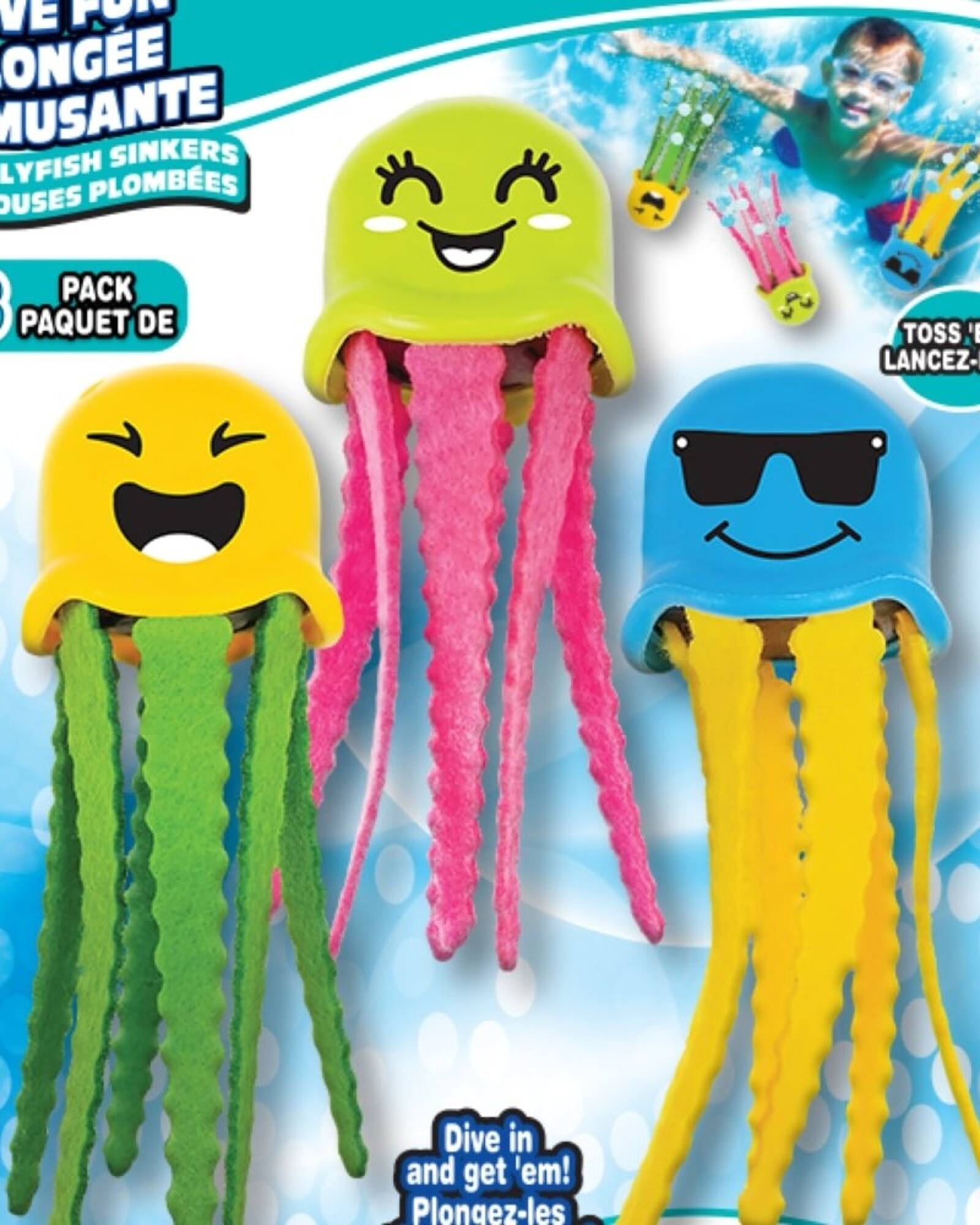 Assorted Dive Fun Jellyfish Sinkers, 3pc.